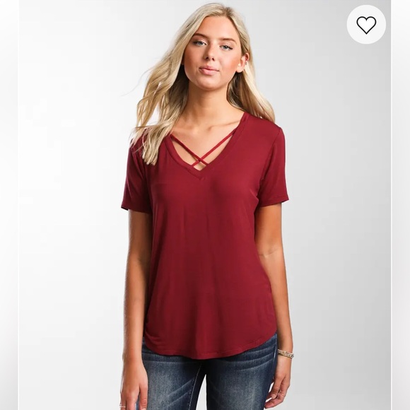 Tops - White Crow Sleek Crossroads T-Shirt - Merlot